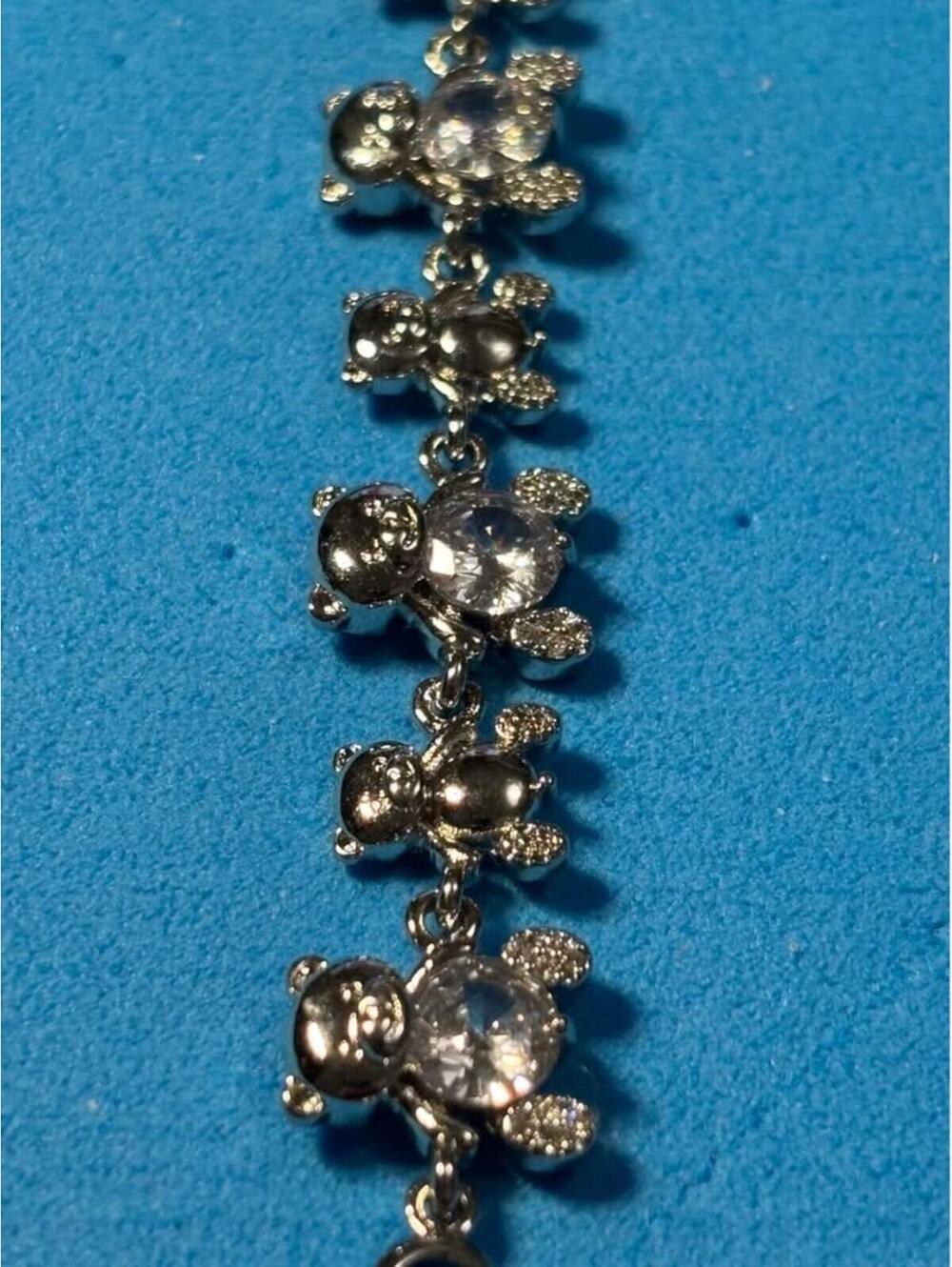 Silver Teddy Bear Crystal Bracelet - Picture 3 of 7